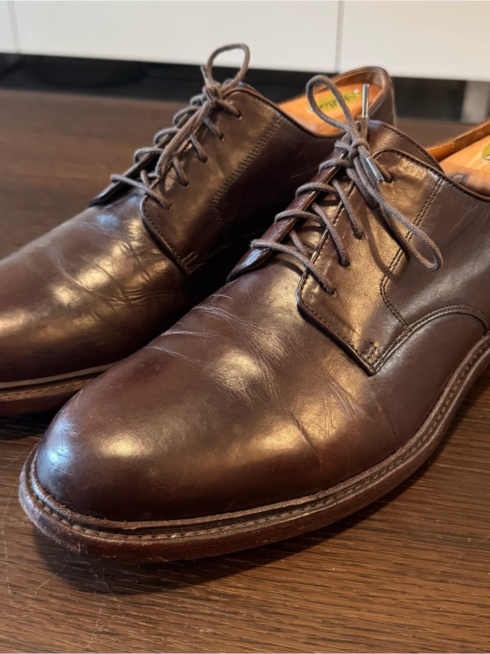 J. Crew Ludlow Derbies Dark Brown Leather Size 12 Men